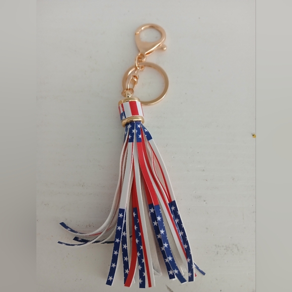 Accessories - Patriotic Tassel Keychain